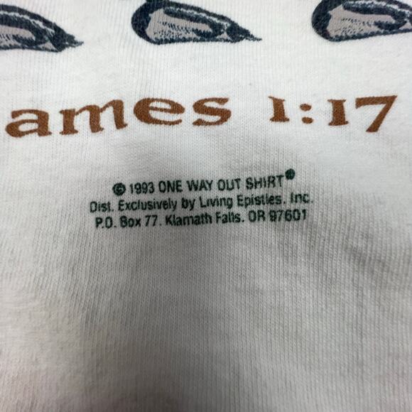 Vintage Grandpa Tee XL Delta 90s Christian Verse Shirt USA Made Funny - Picture 5 of 11